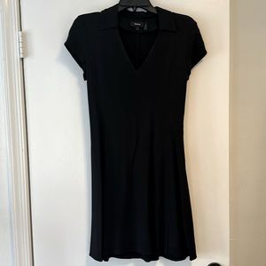 Theory Black Dress with Collar, size 2